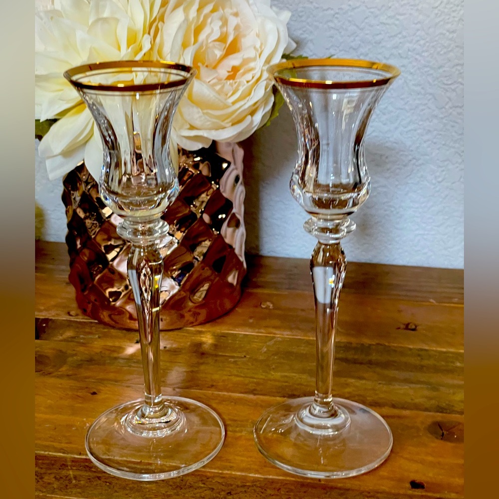 Mikasa Gold Trim Candle Holders